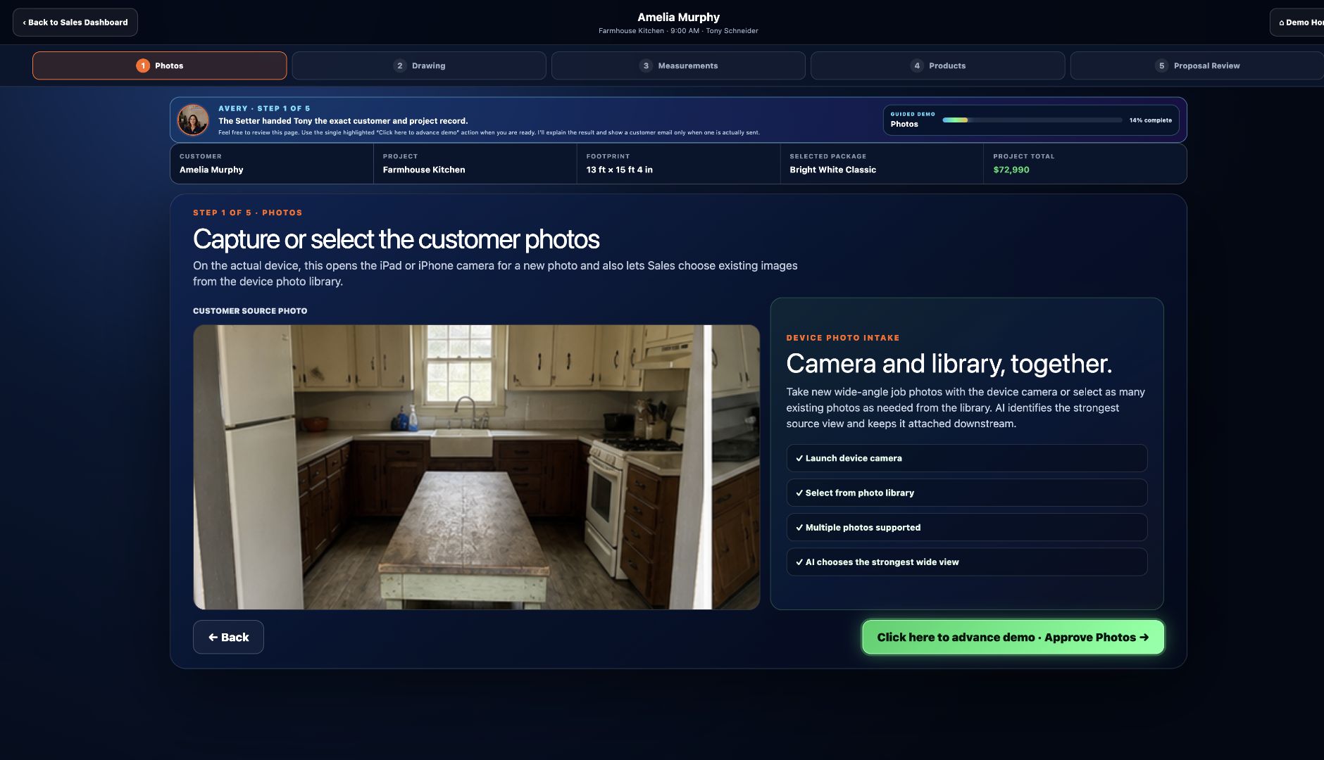 The actual PlanCrAI connected customer and project record